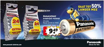 Promoties Panasonic everyday power - Panasonic - Geldig van 29/01/2013 tot 10/02/2013 bij Kruidvat