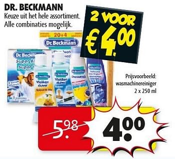 Promotions Dr. beckmann wasmachinereiniger - Dr. Beckmann - Valide de 29/01/2013 à 10/02/2013 chez Kruidvat