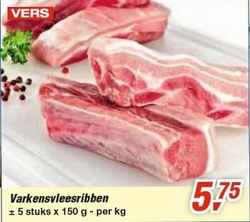 Promoties Varkensvleesribben - Huismerk - Makro - Geldig van 30/01/2013 tot 12/02/2013 bij Makro