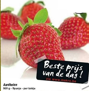 Promoties Aardbeien - Huismerk - Makro - Geldig van 30/01/2013 tot 12/02/2013 bij Makro