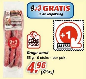 Promoties Droge worst - Fine Food - Geldig van 30/01/2013 tot 12/02/2013 bij Makro