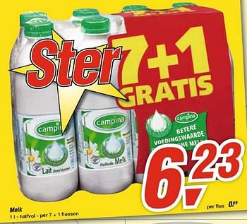 Promoties Melk - Campina - Geldig van 30/01/2013 tot 12/02/2013 bij Makro