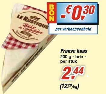 Promoties Franse kaas - Le Rustique - Geldig van 30/01/2013 tot 12/02/2013 bij Makro
