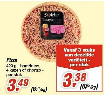 Promoties Pizza - Sodebo - Geldig van 30/01/2013 tot 12/02/2013 bij Makro