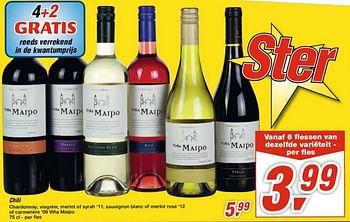 Promoties Chili - Rode wijnen - Geldig van 30/01/2013 tot 12/02/2013 bij Makro
