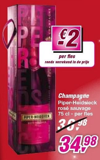 Promoties Champagne piper-heidsieck - Piper-Heidsieck - Geldig van 30/01/2013 tot 12/02/2013 bij Makro