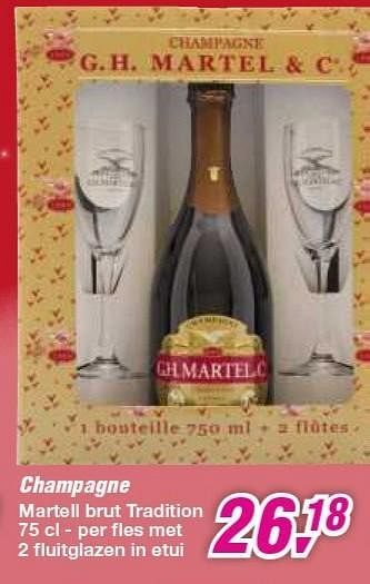 Promoties Champagne martell brut tradition - Martell - Geldig van 30/01/2013 tot 12/02/2013 bij Makro