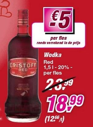 Promoties Wodka red - Eristoff - Geldig van 30/01/2013 tot 12/02/2013 bij Makro