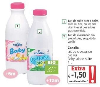 Candia Candia Lait De Croissance Bio Ou En Promotion Chez Colruyt