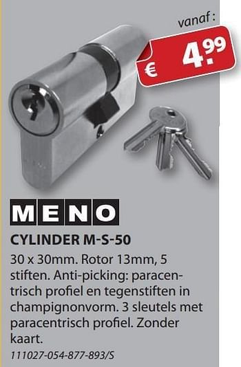 Promoties Cylinder m-s-50 - Meno - Geldig van 31/01/2013 tot 31/03/2013 bij Group Meno