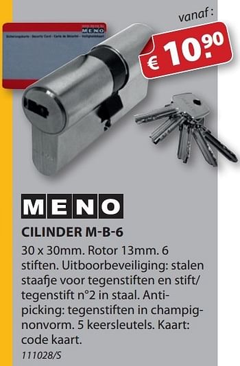 Promoties Cilinder m-b-6 - Meno - Geldig van 31/01/2013 tot 31/03/2013 bij Group Meno