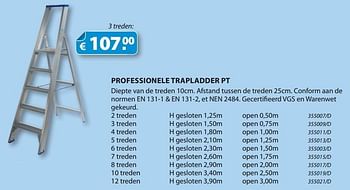 Promoties Solide professionele trapladder pt - Solide - Geldig van 31/01/2013 tot 31/03/2013 bij Group Meno