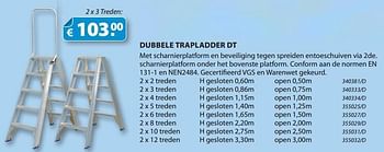Promoties Solide dubbele trapladder dt - Solide - Geldig van 31/01/2013 tot 31/03/2013 bij Group Meno