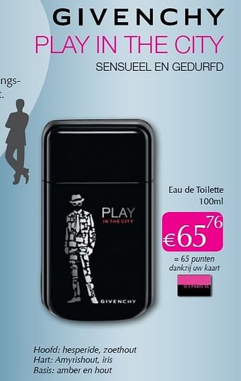 Promoties Play in the city - Givenchy - Geldig van 01/02/2013 tot 28/02/2013 bij ICI PARIS XL