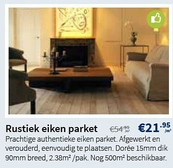 Promoties Rustiek eiken parket - Huismerk - Cevo - Geldig van 01/02/2013 tot 13/02/2013 bij Cevo Market