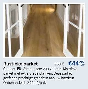 Promoties Rustieke parket - Huismerk - Cevo - Geldig van 01/02/2013 tot 13/02/2013 bij Cevo Market