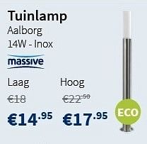 Promoties Tuinlamp aalborg - inox - Massive - Geldig van 01/02/2013 tot 13/02/2013 bij Cevo Market