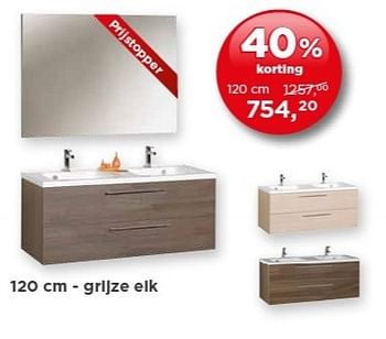 Promoties Meubelset in houtstructuur met spiegelpaneel - Storke - Geldig van 01/02/2013 tot 23/02/2013 bij X2O