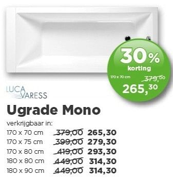 Promoties Ugrade mono - Luca varess - Geldig van 01/02/2013 tot 23/02/2013 bij X2O