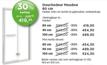 Promoties Douchedeur meadow - Luca varess - Geldig van 01/02/2013 tot 23/02/2013 bij X2O
