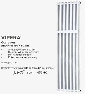 Promoties Vipera corrason antraciet - Vipera - Geldig van 01/02/2013 tot 23/02/2013 bij X2O
