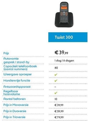 Promoties Twist 300 - Belgacom - Geldig van 01/02/2013 tot 28/02/2013 bij Belgacom