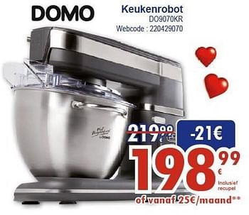 Promoties Domo keukenrobot do9070kr - Domo - Geldig van 03/02/2013 tot 02/03/2013 bij Eldi