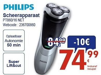 Promoties Philips scheerapparaat pt860-16 net - Philips - Geldig van 03/02/2013 tot 02/03/2013 bij Eldi