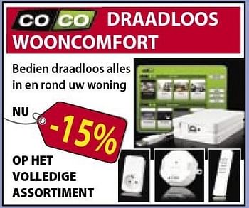 Promoties Coco draadloos wooncomfort - CoCo - Geldig van 04/02/2013 tot 28/02/2013 bij Bouwcenter Frans Vlaeminck