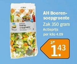 Promoties Ah boeren­ soepgroente - Huismerk - Albert Heijn - Geldig van 04/02/2013 tot 10/02/2013 bij Albert Heijn