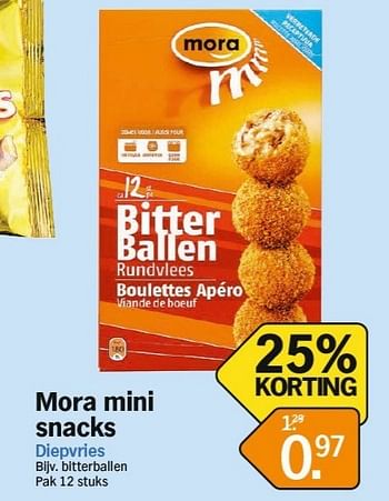 Promoties Mora mini snacks - Mora - Geldig van 04/02/2013 tot 10/02/2013 bij Albert Heijn