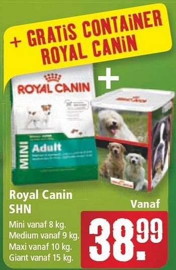 Promoties Royal canin shn - Royal Canin - Geldig van 04/02/2013 tot 13/02/2013 bij Maxi Zoo
