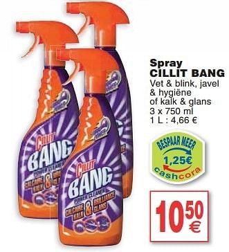 Promoties Spray cillit bang - Huismerk - Cora - Geldig van 05/02/2013 tot 11/02/2013 bij Cora