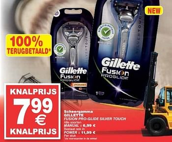 Promoties Scheergamma gillette fusion pro-glide silver touch - Gillette - Geldig van 05/02/2013 tot 11/02/2013 bij Cora