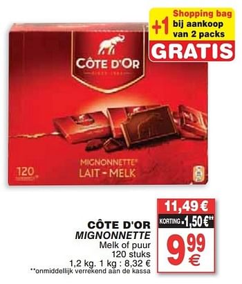 Promoties Cote d`or mignonnette - Cote D'Or - Geldig van 05/02/2013 tot 11/02/2013 bij Cora