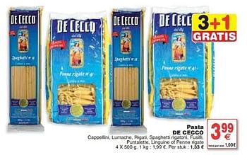 Promoties Pasta de cecco - De Cecco - Geldig van 05/02/2013 tot 11/02/2013 bij Cora
