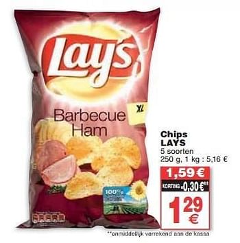 Promoties Chips lays - Lay's - Geldig van 05/02/2013 tot 11/02/2013 bij Cora