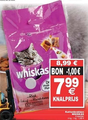 Promoties Kattenbrokken whiskas - Whiskas - Geldig van 05/02/2013 tot 11/02/2013 bij Cora