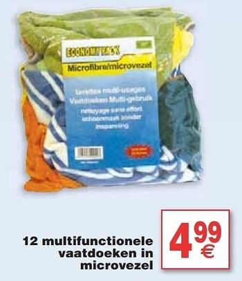 Promoties 12 multifunctionele vaatdoeken in microvezel - Huismerk - Cora - Geldig van 05/02/2013 tot 18/02/2013 bij Cora