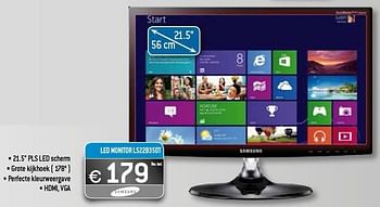 Promoties Samsung led monitor ls22b350t - Samsung - Geldig van 05/02/2013 tot 28/02/2013 bij Exellent