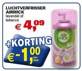 Promoties Luchtverfrisser airwick - Airwick - Geldig van 06/02/2013 tot 12/02/2013 bij C&B