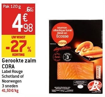 Promoties Gerookte zalm cora - Cora - Geldig van 06/02/2013 tot 12/02/2013 bij Match Food & More