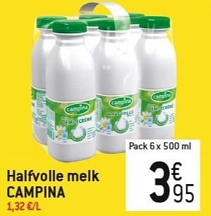 Promoties Halfvolle melk campina - Campina - Geldig van 06/02/2013 tot 12/02/2013 bij Match Food & More