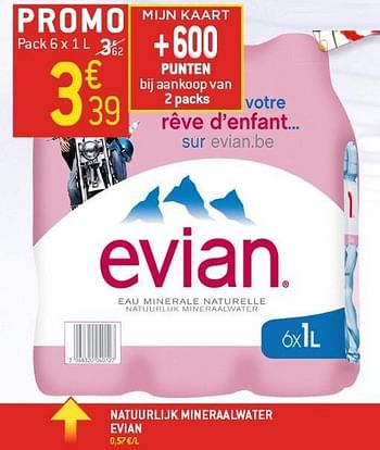 Promoties Natuurlijk mineraalwater evian - Evian - Geldig van 06/02/2013 tot 12/02/2013 bij Match Food & More