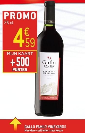 Promoties Gallo family vineyards - Rode wijnen - Geldig van 06/02/2013 tot 12/02/2013 bij Match Food & More