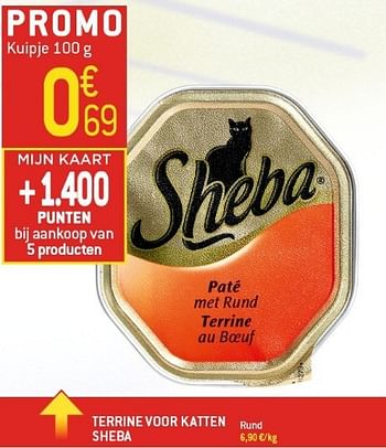Promoties Terrine voor katten sheba - Sheba - Geldig van 06/02/2013 tot 12/02/2013 bij Match Food & More