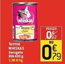 Promoties Terrine whiskas gevogelte - Whiskas - Geldig van 06/02/2013 tot 12/02/2013 bij Match Food & More