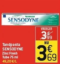 Promoties Tandpasta sensodyne - Sensodyne - Geldig van 06/02/2013 tot 12/02/2013 bij Match Food & More