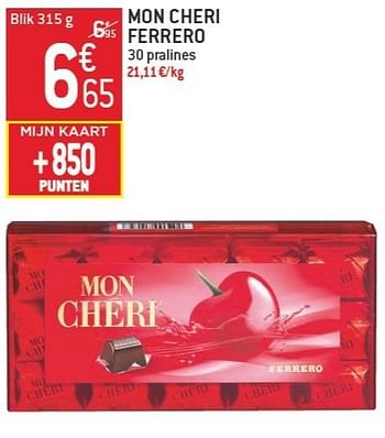 Promoties Mon cheri ferrero - Ferrero - Geldig van 06/02/2013 tot 12/02/2013 bij Match
