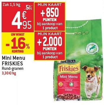 Promoties Mini menu friskies - Friskies - Geldig van 06/02/2013 tot 12/02/2013 bij Match